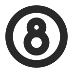 Number 8 Circle SVG Icon